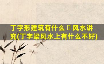 丁字形建筑有什么 ☘ 风水讲究(丁字梁风水上有什么不好)